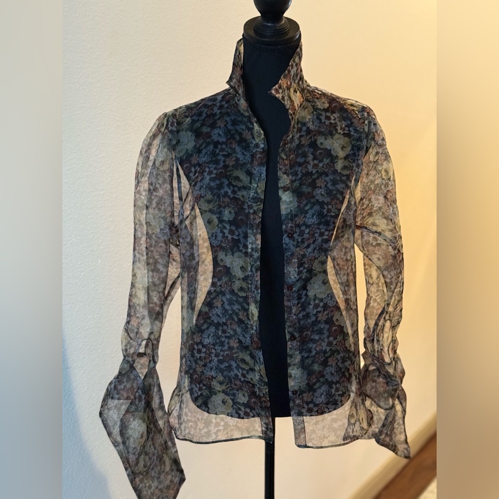 Zara Floral Sheer Women's Top